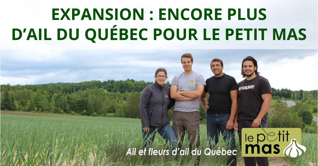 Expansion d’entreprise agricole: Encore plus d’ail du Québec pour Le Petit Mas