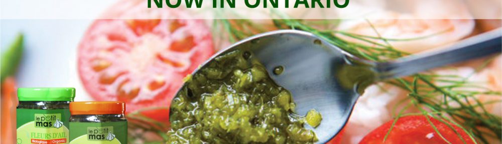 Le Petit Mas fermented garlic scapes now in Ontario